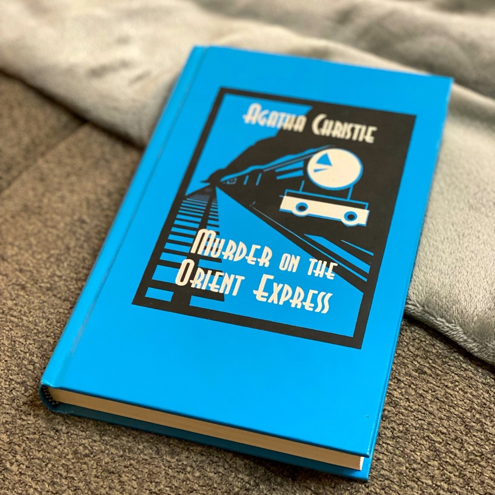 Agatha Christie Murder on the Orient Express Hardcover Novel.